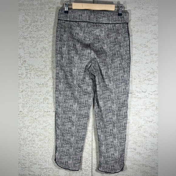 ZAC & RACHEL Black Tweed Pull On Elastic Waist Pants Size 10 Tuxedo Straight Leg - Picture 10 of 13